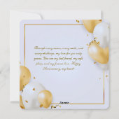 Forever & Always - A Lovebird's Gift Jubileum C Feestdagenkaart (Achterkant)