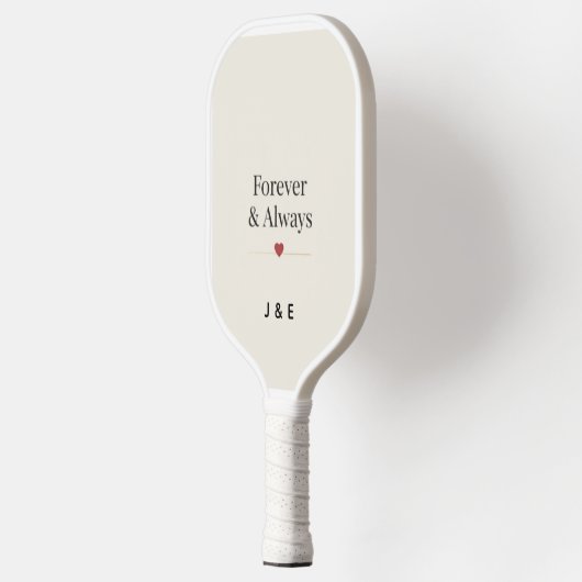 Forever & Always Aangepaste Initialen Romantisch P Pickleball Paddle (Links)