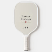 Forever & Always Aangepaste Initialen Romantisch P Pickleball Paddle (Voorkant)