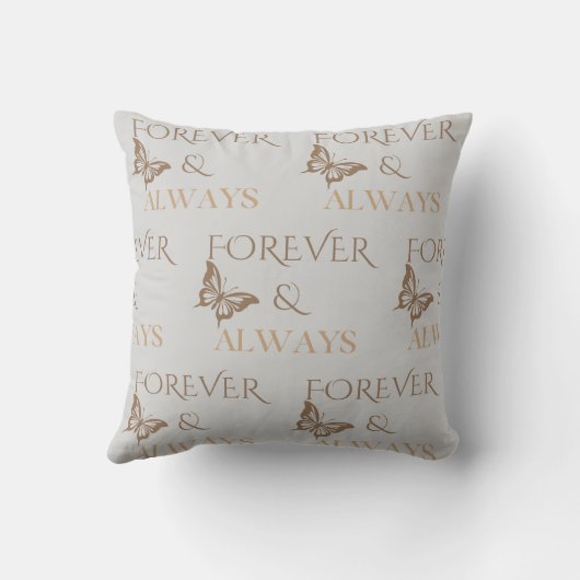 Forever & Always Butterfly design Kussen (Achterkant)