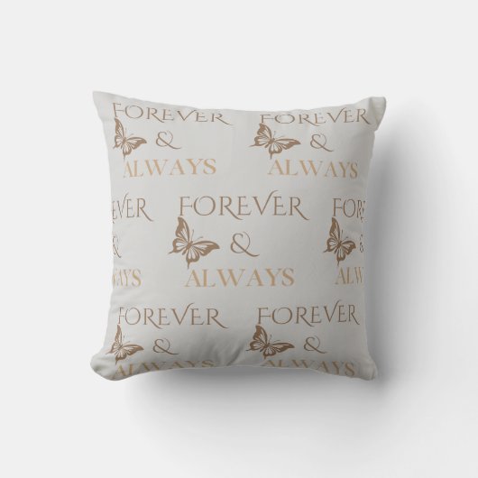 Forever & Always Butterfly design Kussen (Voorkant)