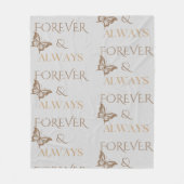 Forever & Always Butterfly  Fleece Deken (Voorkant)