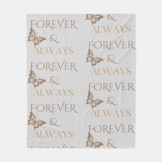 Forever & Always Butterfly  Fleece Deken (Voorkant)