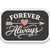 Forever Always Couple - Pointing Right Sticker (Voorkant)