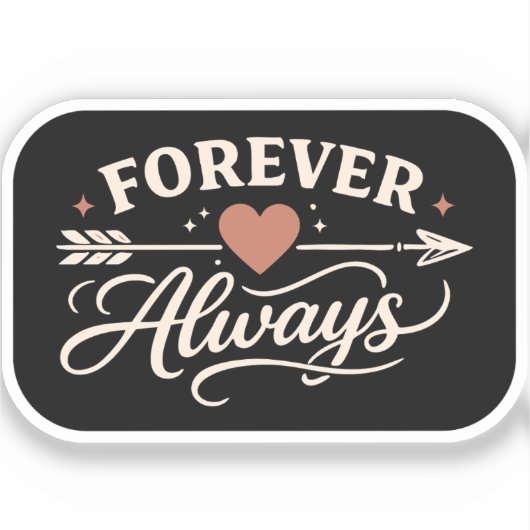 Forever Always Couple - Pointing Right Sticker (Voorkant)