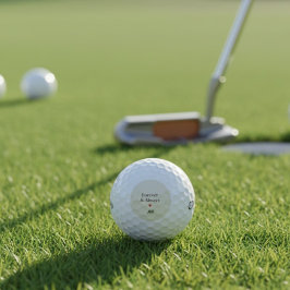 Forever & Always Custom Initials Romantic Golf Bal