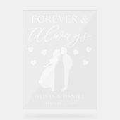 Forever & Always Custom Wedding Acryl Bord (Voorkant)
