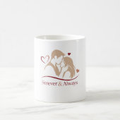 Forever & Always" Minimalistische Mok voor Koppels (Center)