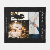 Forever & Always Modern Afbeelding Fotocollage Fleece Deken (Voorkant (Horizontaal))