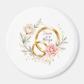 Forever & Always - Romantische trouwringen Magneet (Voorkant)