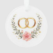 Forever & Always - Romantische trouwringen Ornament (achterkant)