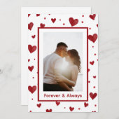 Forever & Always Valentine's Day Custom Card Feestdagenkaart (Voorkant / Achterkant)
