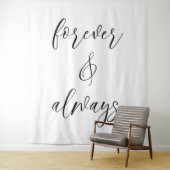 Forever & Always Wedding Quote Wandkleed (In situ)