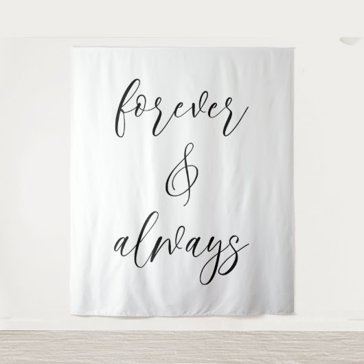Forever & Always Wedding Quote Wandkleed (Voorkant)