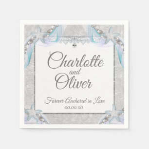 Forever Anchored In Love Wedding Napkin Servet