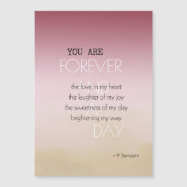 Forever and A Day Gedicht Pink Cream Ombre