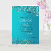 Forever and A Day Poem Aqua Blauwgroen Confetti