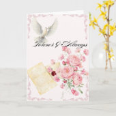 Forever and Always Vintage White Dove Card - Roman Kaart (Gele Bloem)