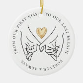 Forever and Always Wedding Anniversary Photo Keramisch Ornament (Voorkant)