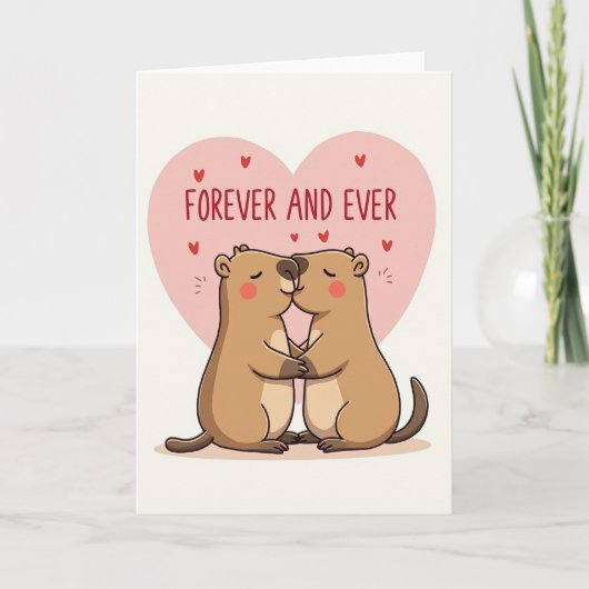 Forever And Ever Groundhog Love Card Kaart (Voorkant)