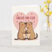 Forever And Ever Groundhog Love Card Kaart (Gele Bloem)