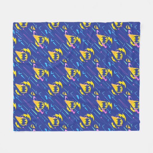 Forever Batman Bat Signal Pattern Fleece Deken (Voorkant (Horizontaal))