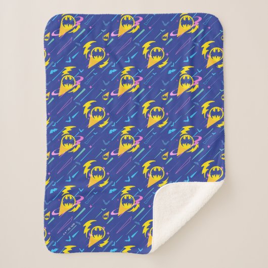 Forever Batman Bat Signal Pattern Sherpa Deken (Voorkant)