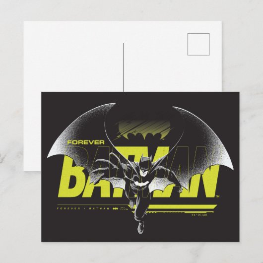 Forever Batman die grafisch bekijkt Briefkaart (Voorkant / Achterkant)