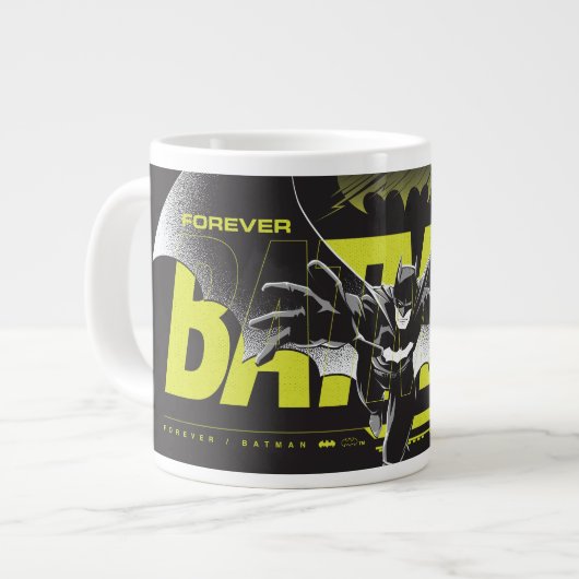 Forever Batman die grafisch bekijkt Grote Koffiekop (Links)