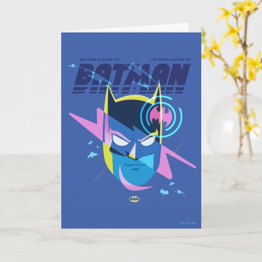 Forever Batman licht op kop Grafisch Kaart (Gele Bloem)