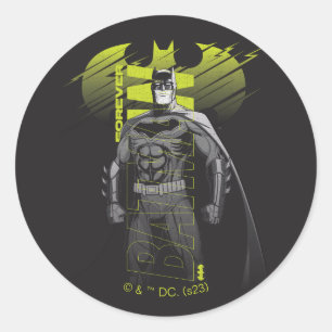 Forever Batman Power Up Character Art Ronde Sticker