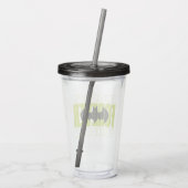 Forever Batman Typografie Symbool Grafisch Acryl Drinkbeker (Achterkant)