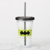 Forever Batman Typografie Symbool Grafisch Acryl Drinkbeker (Voorkant)
