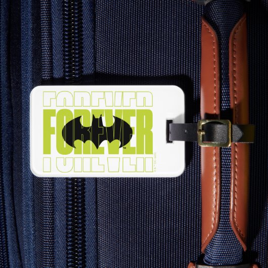 Forever Batman Typografie Symbool Grafisch Bagagelabel (Voorkant Insitu 4)