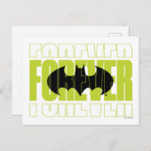 Forever Batman Typografie Symbool Grafisch Briefkaart (Voorkant / Achterkant)