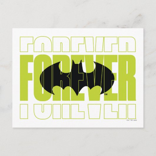 Forever Batman Typografie Symbool Grafisch Briefkaart (Voorkant)