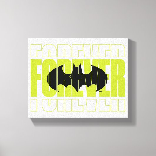 Forever Batman Typografie Symbool Grafisch Canvas Afdruk (Voorkant)