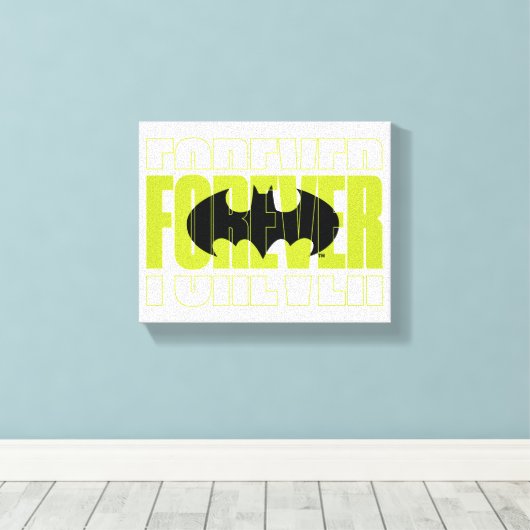Forever Batman Typografie Symbool Grafisch Canvas Afdruk (Insitu (Houten vloer))