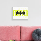Forever Batman Typografie Symbool Grafisch Canvas Afdruk (Insitu (Woonkamer))