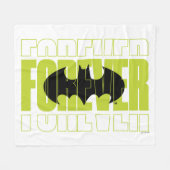 Forever Batman Typografie Symbool Grafisch Fleece Deken (Voorkant (Horizontaal))