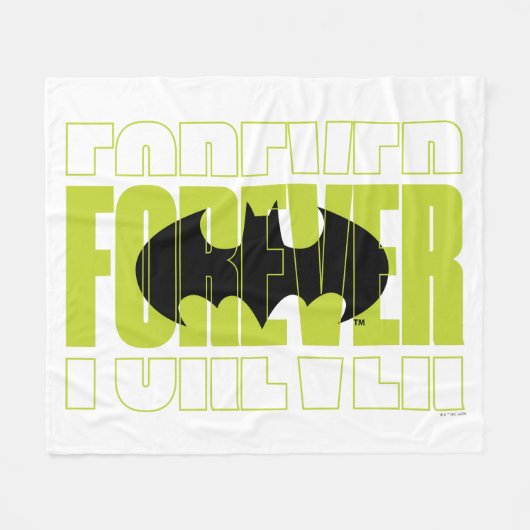 Forever Batman Typografie Symbool Grafisch Fleece Deken (Voorkant (Horizontaal))