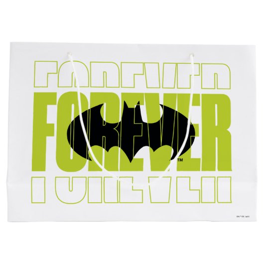 Forever Batman Typografie Symbool Grafisch Groot Cadeauzakje (Achterkant)