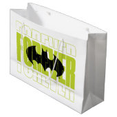 Forever Batman Typografie Symbool Grafisch Groot Cadeauzakje (Voorkant Gekanteld)