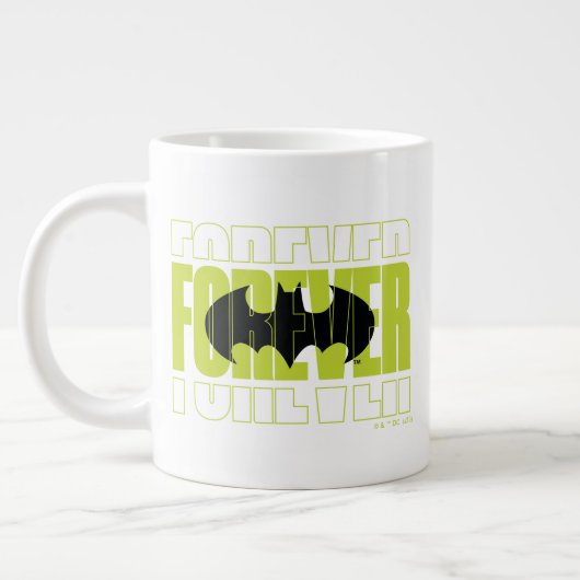 Forever Batman Typografie Symbool Grafisch Grote Koffiekop (Links)