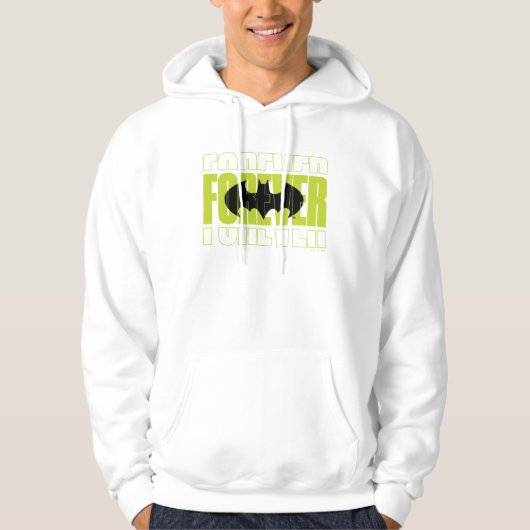 Forever Batman Typografie Symbool Grafisch Hoodie (Voorkant)