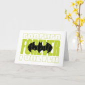 Forever Batman Typografie Symbool Grafisch Kaart (Gele Bloem)
