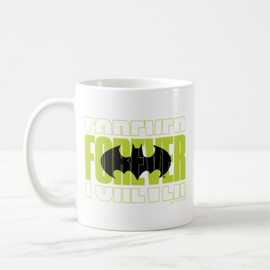 Forever Batman Typografie Symbool Grafisch Koffiemok (Links)