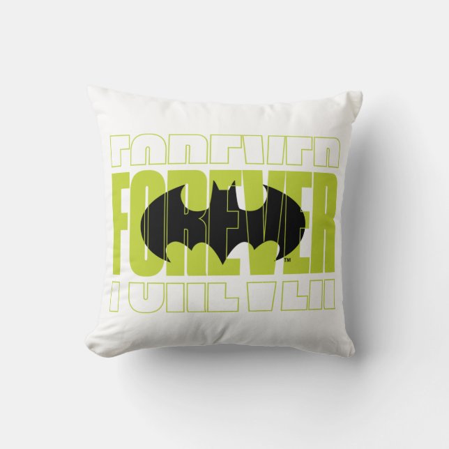 Forever Batman Typografie Symbool Grafisch Kussen (Voorkant)