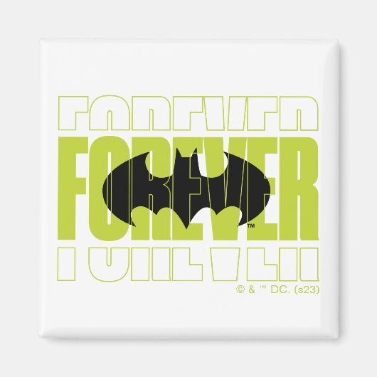 Forever Batman Typografie Symbool Grafisch Magneet (Voorkant)