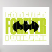 Forever Batman Typografie Symbool Grafisch Poster (Voorkant)